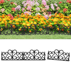 Bordas de relvado 17 pcs 10 m PP preto