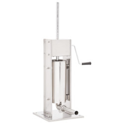 Máquina de enchidos manual 5 l aço inoxidável prateado
