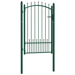 Portão de cerca emmen com pontas de aço 104x117 cm verde