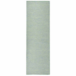 Tapete de tecido plano para exterior 80x250 cm turquesa