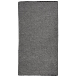 Tapete de tecido plano para exterior 80x150 cm cinzento