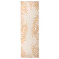 Tapete de tecido plano para exterior 80x250 cm padrão folhas