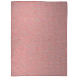 Tapete de tecido plano para exterior 120x170 cm vermelho