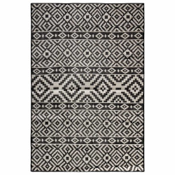 Tapete de tecido plano para exterior 200x280 cm riscas pretas