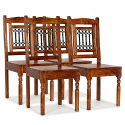 Cadeiras de jantar 4 pcs madeira maciça clássico