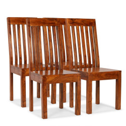 Cadeiras de jantar 4 pcs madeira maciça moderno