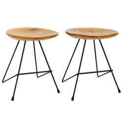 Bancos 2 pcs madeira de teca maciça