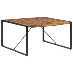 Mesa de jantar 140x140x75 cm madeira maciça