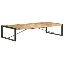 Mesa de centro 180x90x40 cm madeira de mangueira áspera
