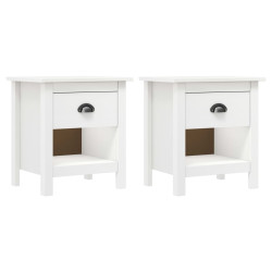 Mesas cabeceira hill 2 pcs 46x35x49,5cm pinho maciço