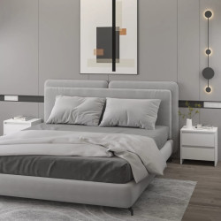 Mesas de cabeceira 2 pcs derivados de madeira branco