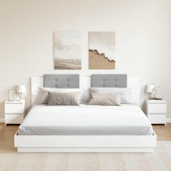 Mesas de cabeceira 2 pcs 30x30x40 cm contraplacado branco