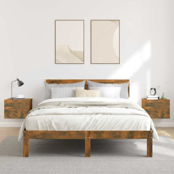 Mesa cabeceira 2pcs 40x30x30cm derivado madeira carvalho fumado