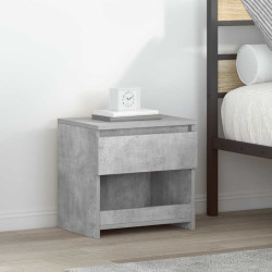 Mesas de cabeceira 2 pcs 40x30x39 cm contrapl. cinzento cimento