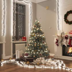 Cordão de luzes agrupadas 400 luzes LED PVC branco frio