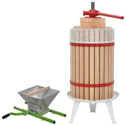 2 Pcs conjunto de prensa e triturador de fruta e vinho