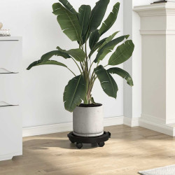 Carrinho para plantas com rodas diâmetro 30 cm 170 kg preto