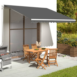 Tecido de substituição para toldo antracite 400x350 cm poliéster