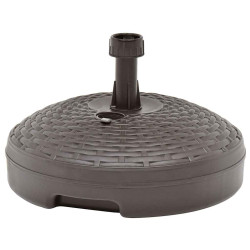 Base guarda-sol c/ areia/água 20 l plástico vime castanho