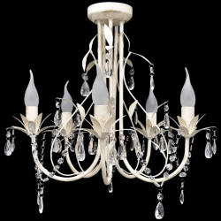 Candelabro com cristais pendente elegante com 5 lâmpadas