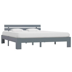 Estrutura de cama 180x200 cm pinho maciço cinzento