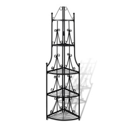 Suporte de canto para planta / preto