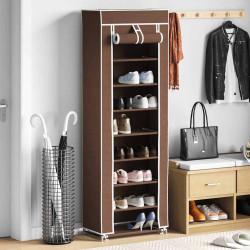 Sapateira com tampa 57 x 29 x 162 cm castanho