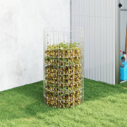 Compostor de jardim ø50x100 cm aço galvanizado
