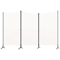 Divisória de quarto com 3 painéis 260x180 cm tecido branco