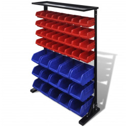 Organizador de ferramentas azul & vermelho para garagem