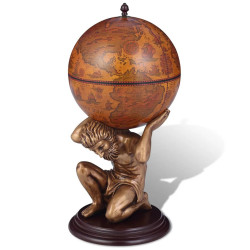 Bar globo terreste para vinho design atlas 42x42x85 cm