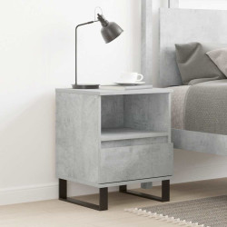 Mesa de cabeceira 40x35x50cm derivados madeira cinzento cimento