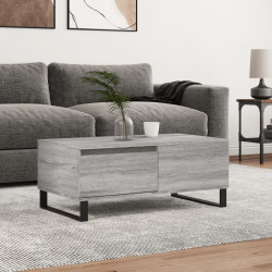 Mesa de centro 90x50x36,5 cm derivados madeira cinzento sonoma