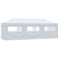 Tenda para festas pop-up dobrável c/ 8 paredes 3x9 m branco