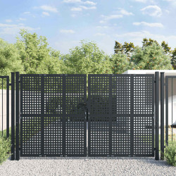 Portão de jardim em aço antracite 300x200 cm