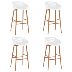 Bancos de bar 4 pcs branco