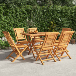 Cadeiras de jardim dobráveis 6 pcs 47x63x90 cm teca maciça