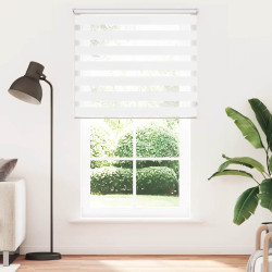 Cortina zebra, 120,9 x 230 cm, largura do tecido 116,7 cm, branca