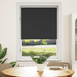 Cortina de rolo blackout, 104,4 x 175 cm, largura do tecido 100 cm, preta.