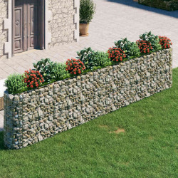 Canteiro elevado/cesto gabião 470x50x100 cm ferro galvanizado