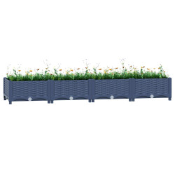 Canteiro elevado 160x40x23 cm polipropileno