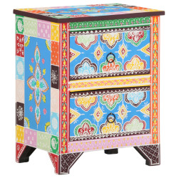 Mesa de cabeceira pintada à mão 40x30x50 cm mangueira maciça