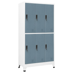 Cacifo aço 90x45x180 cm cinza-claro e cinza-escuro