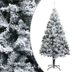 Árvore de natal artificial c/ flocos de neve 180 cm PVC verde