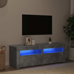 Móvel de TV com luzes LED 120x35x40 cm cinzento cimento