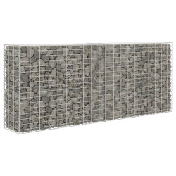 Parede/cesto gabião 85x30x200 cm aço galvanizado