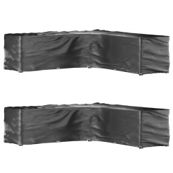Capas p/ mobília jardim forma de l 2 pcs 20 ilhós 300x300x90 cm