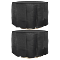 Capas p/ mobília de jardim 2 pcs 6 ilhós ø125x75 cm redondo