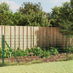 Cerca de malha de arame com flange 1x25 m verde
