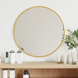 Espelho de parede ø40 cm redondo dourado